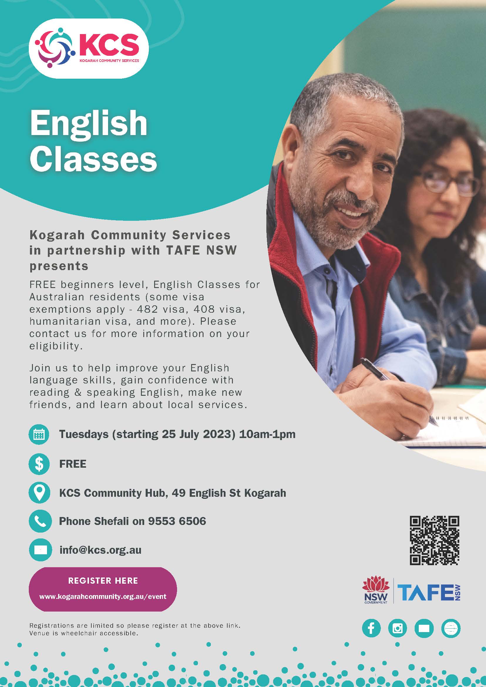 English Classes For Beginners Term 3 Starting 1 8 23 KCS