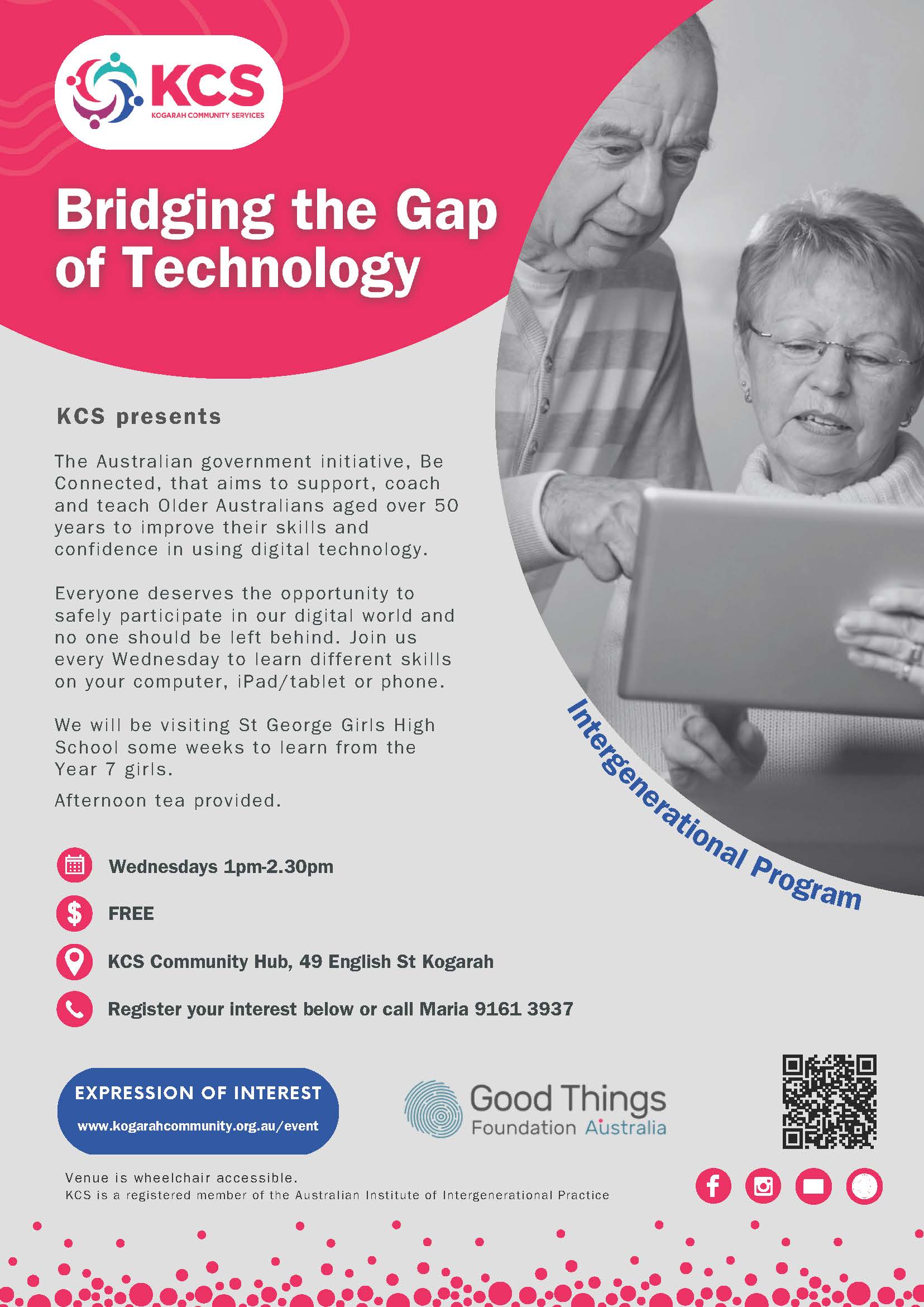 Bridging the Gap of Technology (Computer classes for seniors) - Wednesdays